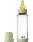 BIBS Baby Glass Bottle Round Latex antikoliková láhev Sage 1 ks