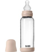 BIBS Baby Glass Bottle Silicone antikoliková láhev se silikonovým pítkem Blush 1 ks