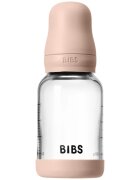 BIBS Baby Glass Bottle Silicone antikoliková láhev se silikonovým pítkem Blush 1 ks