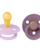 BIBS Colour Natural Rubber Size 1: 0+ months dudlík Violet Sky / Mauve 2 ks