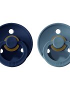 BIBS Colour Natural Rubber Size 2: 6+ months dudlík Deep Space / Petrol 2 ks