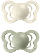 BIBS Couture Natural Rubber Size 1: 0+ months dudlík Ivory / Sage 2 ks