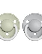 BIBS De Lux Natural Rubber Night Size 1: 0+ months dudlík Sage / Cloud 2 ks