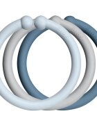 BIBS Loops závěsné kroužky Baby Blue / Cloud / Petrol 12 ks