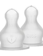 BIBS Silicone Bottle Nipple savička na láhev Fast Flow 2 ks