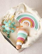 Bieco Silicone Activity Planet aktivity hračka 12 m+ Eucalyptus 1 ks