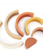 Bieco Silicone Rainbow skládací duha 12 m+ Chocolate Bliss 6 ks