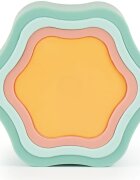 Bieco Silicone Stacking Tower Flower aktivity hračka 12 m+ Tropical Vibes 4 ks