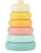 Bieco Silicone Stacking Tower Tropical Vibes nasazovací kroužky 12 m+ 6 ks