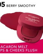 Bourjois Macaron Melt Lip & Cheek Flush tvářenka 2 v 1 odstín 05 Berry Smoothy 5 g