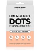 breakout + aid Emergency Dots For Spots and Blemishes lokální péče proti akné na obličej dekolt a záda s kyselinou salicylovou 72 ks