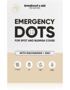 breakout + aid Emergency Dots For Spots and Blemishes lokální péče proti akné s niacinamidem a zinkem 72 ks