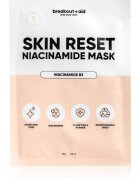 breakout + aid Skin Reset Niacinamide Mask plátýnková maska s niacinamidem 34 g