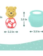 Bright Starts Hunny & Shake Winnie the Pooh kousátko s chrastítkem 2 ks