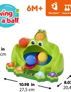 Bright Starts Poppin' Ball Frog aktivity hračka s melodií 6 m+ 1 ks