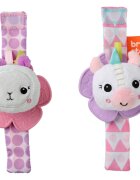 Bright Starts Wrist Pals Toy chrastítko na ruku s kousátkem Unicorn & Llama 0 m+ 2 ks