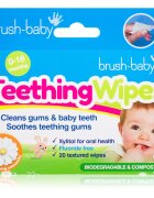 Brush Baby Applemint ubrousky na zuby pro děti 20 ks