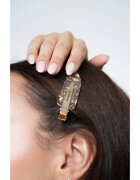 Brushworks Gold Flake No Crease Clips sponky do vlasů průhledné 6 ks