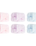 Brushworks Pastel Microfibre Wrist Wash Bands náramky proti stékající vodě při mytí obličeje 6 ks