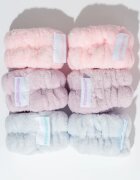 Brushworks Pastel Microfibre Wrist Wash Bands náramky proti stékající vodě při mytí obličeje 6 ks