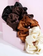 Brushworks Satin Scrunchies Natural gumičky do vlasů