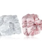 Brushworks Satin Scrunchies Pink & White gumičky do vlasů