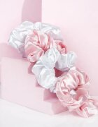 Brushworks Satin Scrunchies Pink & White gumičky do vlasů