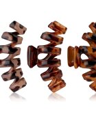 Brushworks Tortoiseshell Claw Clips skřipce na vlasy 3 ks