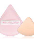 Brushworks Triangular Powder Puff Duo pěnový aplikátor na make-up