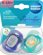 Canpol babies NIGHTGLOW Boy dudlík 6-18 m 2 ks