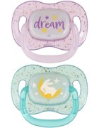 Canpol babies NIGHTGLOW Girl dudlík 0-6 m 2 ks