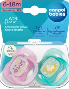 Canpol babies NIGHTGLOW Girl dudlík 6-18 m 2 ks