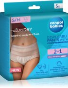 Canpol babies Pants With Postpartum Pad poporodní kalhotky jednorázové 2 v 1 S/M 5 ks
