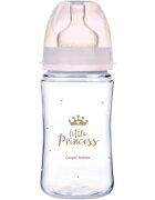 Canpol babies Royal Baby kojenecká láhev 3m+ Pink 1 ks