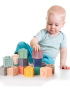Canpol babies Small Toys měkké senzorické hrací kostky 6m+ 12 ks