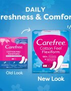 Carefree Cotton Flexiform slipové vložky bez parfemace 56 ks