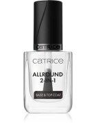 Catrice Allround 2-in-1 podkladový a krycí lak na nehty 2 v 1 transparentní 10.5 ml
