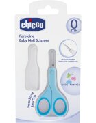 Chicco Baby Moments dětské nůžky s kulatou špičkou 0m+ Blue 1 ks