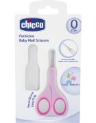 Chicco Baby Moments dětské nůžky s kulatou špičkou 0m+ Pink 1 ks