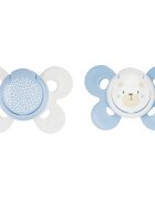Chicco Physio Comfort 2-6 m dudlík Boy-Bear/Dots 2 ks
