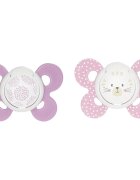 Chicco Physio Comfort 6-16m dudlík Girl - Dots/Cat 2 ks