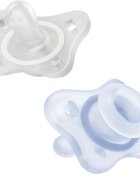 Chicco Physio Forma Mini Soft 0-2m dudlík Blue/Transparent 2 ks