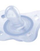 Chicco Physio Forma Mini Soft 0-2m dudlík Blue/Transparent 2 ks