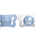 Chicco Physio Micro 0-2 m dudlík Blue 2 ks