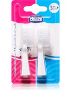 Chicco Replaceable Brush Heads 3y+ náhradní hlavice pro zubní kartáček 2 ks