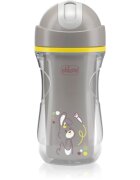 Chicco Sport Cup 14m+ hrnek s brčkem Grey 266 ml