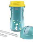 Chicco Sport Cup 14m+ hrnek s brčkem Teal 266 ml