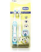 Chicco Toothbrush Set 3-6 y+ zubní kartáček pro děti s přísavkou Tiger-Panda