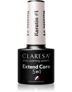 Claresa Extend Care 5 in 1 Keratin podkladový lak pro gelové nehty s vyživujícím účinkem odstín #1 5 g