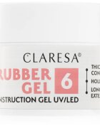 Claresa Rubber Gel Construction Gel UV/LED gelový lak pro prodloužení nehtů odstín 06 45 g